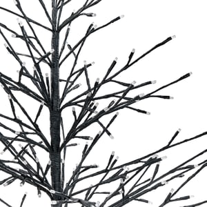 Albero di Natale LED metallo nero 150 cm IKOLA