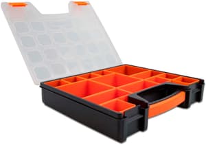 Boîte d'assortiment Orange / Noir 14 compartiments