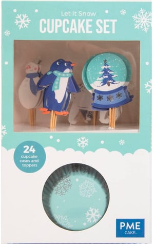 Set per cupcake - Let it Snow Per cupcake e muffin - 24 pezzi.