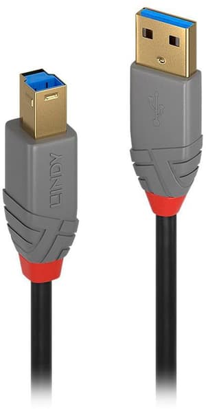 USB 3.0 Typ A an B Kabel, Anthra Line 0.5m