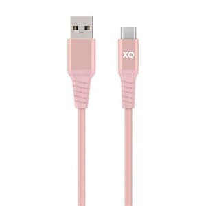 Cotton braided USB C 3.0 to USB A- Rose Gold
