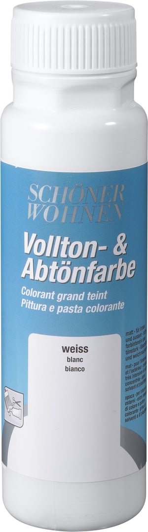 Vollton- und Abtönfarbe Weiss 250 ml