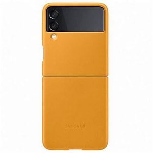 Galaxy Z Flip3 Leather Cover Mustard