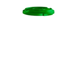 Rotho Pro Titan Coperchio pattumiera 120l, Plastica (PP) senza BPA, verde