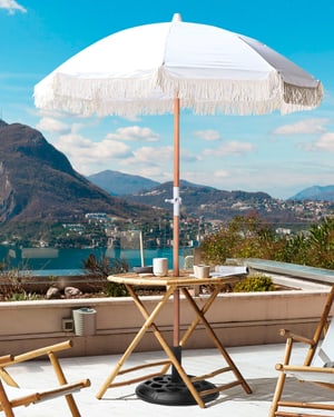 Parasol de jardin  150 cm blanc MONDELLO