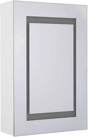 Bad Spiegelschrank weiss / silber mit LED-Beleuchtung 40 x 60 cm MALASPINA