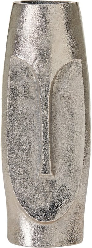 Vaso decorativo metallo argento 32 cm CARAL