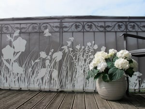 Bris-vue p. balcon motif herbe 300x90cm
