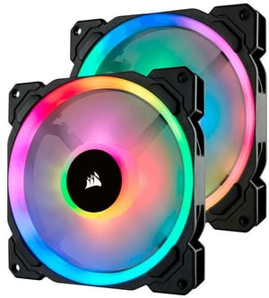LL140 RGB LED Fan Dual Pack with Lighting Node PRO
