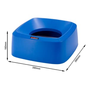 Rotho Pro Couvercle de la poubelle Modo/Iris 60l, Plastique (PP) sans BPA, bleu