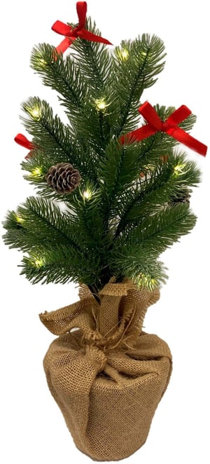 LED Weihnachtsbaum20x45cm 10 LED ww, inkl. Timer 6/18h, exkl. 2xAA