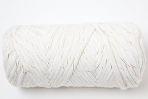 Spessa cream gold, Lalana Makrameegarn zum Häkeln, Stricken, Knüpfen & Makramee Projekte, Creme- & Goldfarbe, ca. 5 mm x 60 m, ca. 250 g, 1 gebündelter Strang