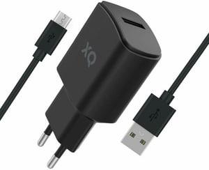 Travel Charger 2.4A Single USB + micro USB - Black