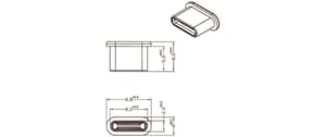 Fiche aveugle/protection anti-poussière USB-C 10 pièces noir