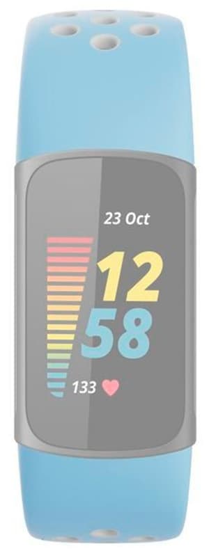 Sportarmband für Fitbit Charge 5, Hellblau/Grau