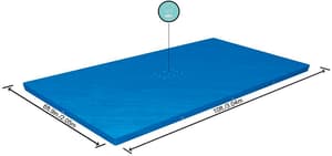 Bâche de piscine rectangulaire pour piscines hors sol de 3,00 x 2,01 m