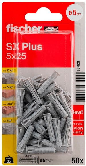 Tassello nylon SX Plus 5 x 25