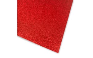 Cartoncino glitterato A4, 300 g/m², 10 fogli, rosso