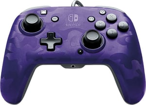 Faceoff Deluxe+ Audio Wired Purple Camouflage Controller