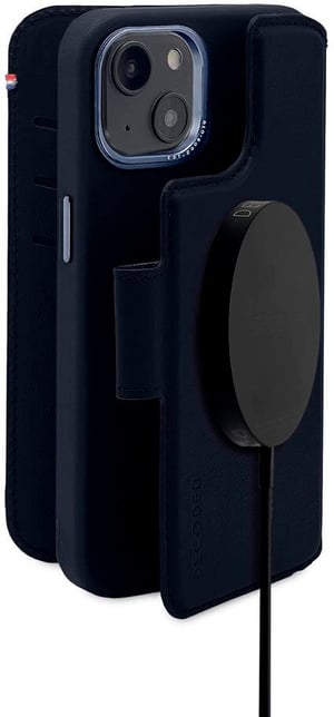 Detachable MagSafe Leather Wallet / iPhone 14 Plus - Steel Blue