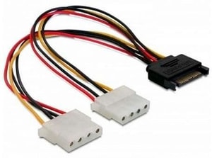 Câble électrique en Y SATA - 2x Molex 20 cm