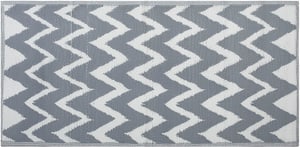 Outdoor Teppich grau 90 x 180 cm zweiseitig SIRSA