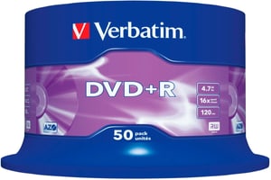 DVD+R 4,7 GB, fuso (50 pezzi)