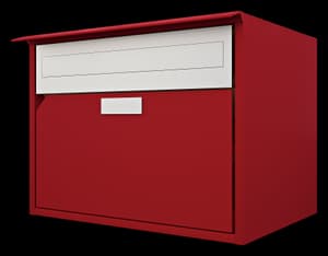 Cassetta per le lettere Alu400 rosso rubino