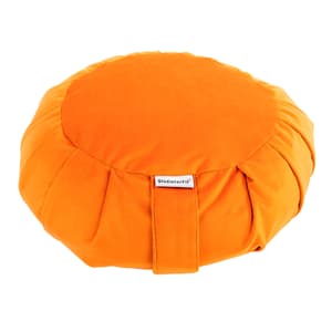 Cuscino da meditazione Zafu Zen in cotone Ø 35 cm | Arancione