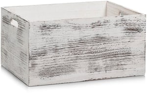 Caisse de rangement Rustic 40 x 20 cm, Blanc