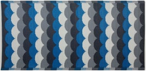 Outdoor Teppich grau-blau 90 x 180 cm BELLARY