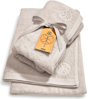 Set de serviettes pour sauna gris sable 70 x 200 cm, 2 pièces