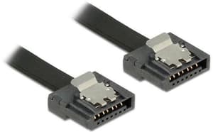 Câble SATA3 noir, clip, flexible, 20 cm