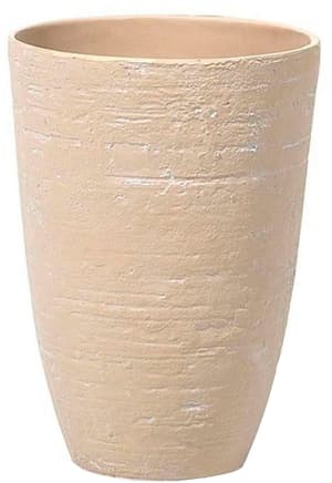 Petit cache-pot beige en pierre en forme de vase CAMIA