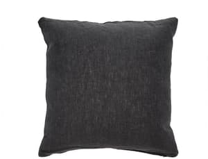 Cuscino in lino 50 cm x 50 cm, grigio scuro