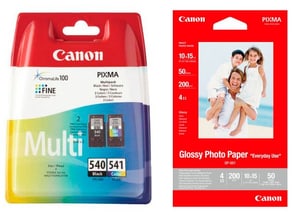 Cartuccia d'inchiostro PG-/CL-540/541 Multipack + carta fotografica lucida GP-501