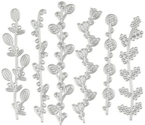 Modèle de poinçon 14.3 x 12.3 cm, vrilles de fleurs