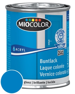 Acryl Laque colorée brillante Bleu gentiane 125 ml