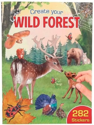Libro di adesivi Wild Forest con 282 adesivi, 24 pagine