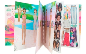 Libro di adesivi Top Model Beach Girl 24 pagine