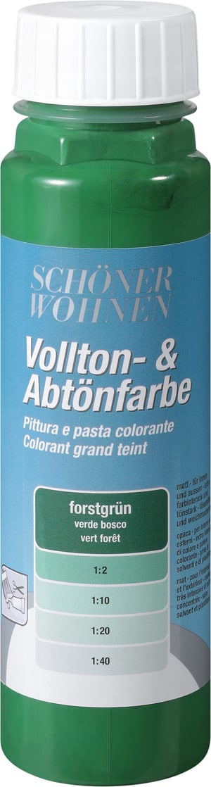 Vollton- und Abtönfarbe Forstgrün 250 ml