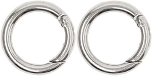 Schlüsselringe, Ringe zum Öffnen aus Metall für diverse Verwendungszwecke, Silber, ø 37 x 5 mm, 2 Stk.