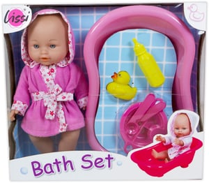 Dolls Baby mit Badewanne