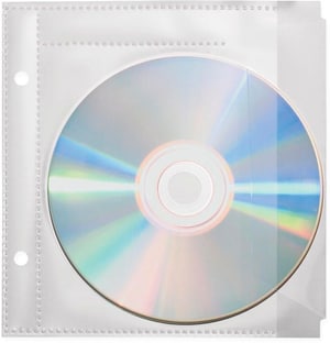 Hülle CD/DVD Clip-Tray Transparent, 10 Stück