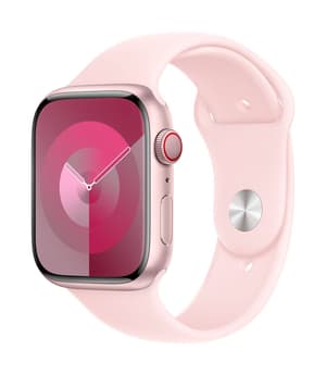 Watch Series 9 GPS + Cellular 45mm Pink Aluminium Case with Light Pink Sport Band - S/M