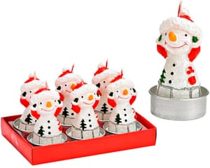 Teelichter Schneemann 6er Set