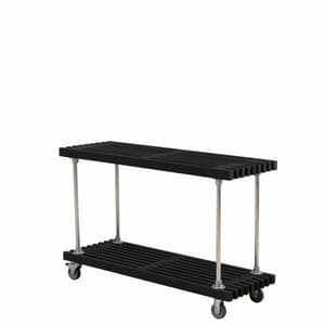 Tralle Table barbecue/assise avec roues 140x49x90 cm - noir