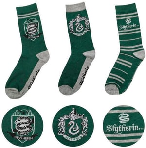 Harry Potter: Slytherin Socks (Set of 3)