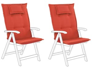 Lot de 2 coussins de transat rouge foncé TOSCANA/JAVA