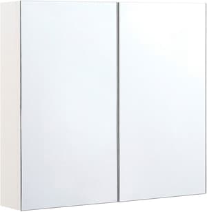 Armoire de toilette blanche avec miroir 80 x 70 cm NAVARRA